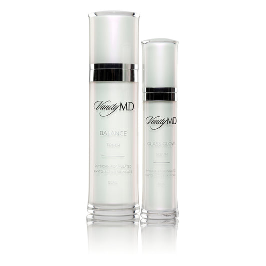 GLASS GLOW Skincare Set: GLASS GLOW Serum + BALANCE Clarifying Toner