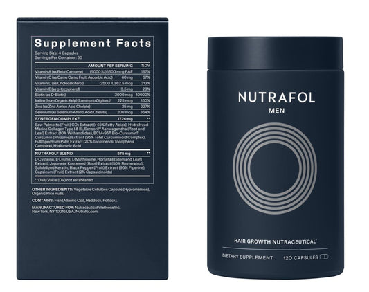 Nutrafol Hair Growth 100% Drug-Free Supplements for Men: 3-Month Supply | Exclusive Provider Pricing at VanityMD